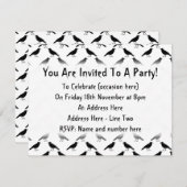 Invitation Motif de corbeaux. (Devant / Derrière)