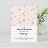 Invitation Motif de couture (Debout devant)