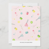 Invitation Motif de couture (Dos)