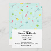Invitation Motif de couture (Devant / Derrière)