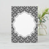 Invitation Motif de Damas blanc (Debout devant)