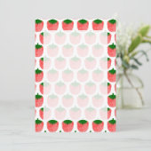 Invitation Motif de dessin de fraise (Debout devant)
