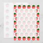 Invitation Motif de dessin de fraise (Devant / Derrière)