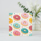 Invitation Motif de Donuts (Debout devant)