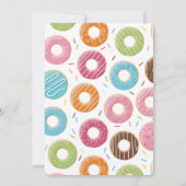 Invitation Motif de Donuts Colorés Rétro pour une Fête Amusan (Dos)