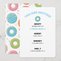 Motif de Donuts Colorés Rétro pour une Fête Amusan