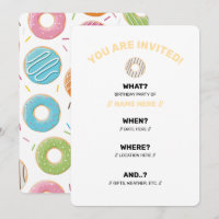 Motif de Donuts Colorés Rétro pour une Fête Amusan