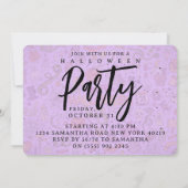 Invitation Motif de doodle Halloween mignon (Dos)