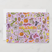 Invitation Motif de doodle Halloween mignon (Devant)