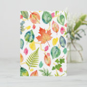 Invitation Motif de feuille d'automne coloré (Debout devant)