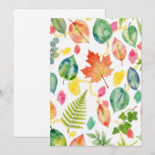 Invitation Motif de feuille d'automne coloré (Devant / Derrière)