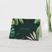 Invitation Motif de feuilles thématiques | Plié | Mariage (Dos)