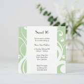 Invitation Motif De Flacons, Motif À Balles, Vert, Doux 16 (Debout devant)