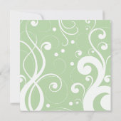 Invitation Motif De Flacons, Motif À Balles, Vert, Doux 16 (Dos)