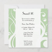 Invitation Motif De Flacons, Motif À Balles, Vert, Doux 16 (Devant)
