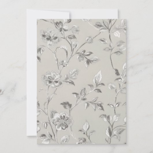 Invitation Motif de fleurs (Devant)