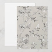 Invitation Motif de fleurs (Devant / Derrière)