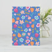 Invitation motif de fleurs abstraites colorées (Debout devant)