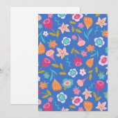 Invitation motif de fleurs abstraites colorées (Devant / Derrière)