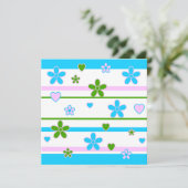 Invitation Motif de fleurs printanières (Debout devant)