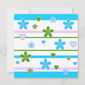 Invitation Motif de fleurs printanières (Devant)