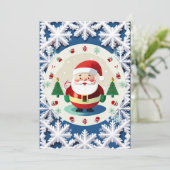Invitation Motif de flocon de neige de Noël (Debout devant)