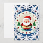 Invitation Motif de flocon de neige de Noël (Devant / Derrière)
