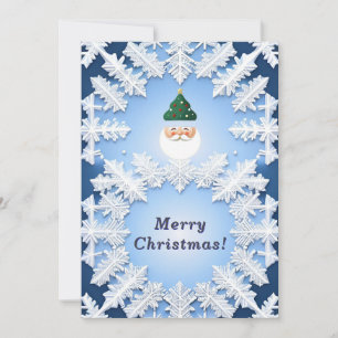 Invitation Motif de flocon de neige de Noël