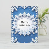 Invitation Motif de flocon de neige de Noël (Debout devant)
