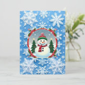 Invitation Motif de flocon de Noël (Debout devant)