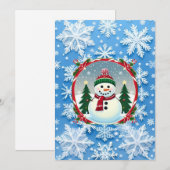 Invitation Motif de flocon de Noël (Devant / Derrière)