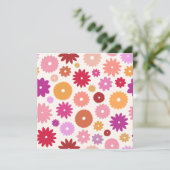 Invitation Motif de floraisons colorées (Debout devant)