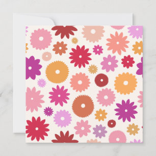 Invitation Motif de floraisons colorées