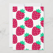 Invitation Motif de fraises mini mignonne, 30e anniversaire (Dos)