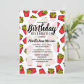 Invitation Motif de fruits français gourmands (Debout devant)