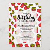 Invitation Motif de fruits français gourmands (Devant / Derrière)