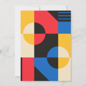 Invitation Motif de géométrie Bauhaus (Devant)