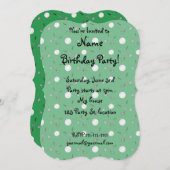 Invitation motif de golf vert (Devant / Derrière)