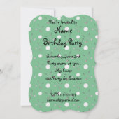 Invitation motif de golf vert (Devant)