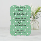 Invitation motif de golf vert (Debout devant)