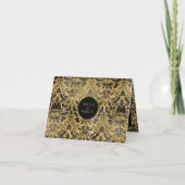 Invitation Motif de goth noir et or (Dos)