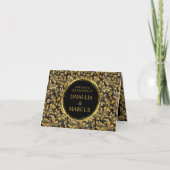 Invitation Motif de goth noir et or (Devant)