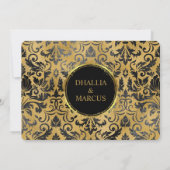 Invitation Motif de goth noir et or (Dos)