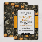 Invitation Motif de la fête d'Halloween (Devant / Derrière)