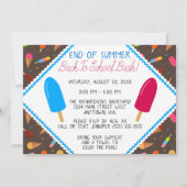 Invitation Motif de la fin de l'été de la Pop de glace et de (Devant)