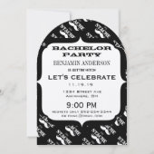 Invitation Motif de la moustache du Parti Bachelor (Devant)