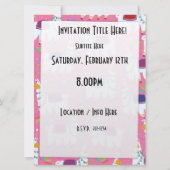 Invitation Motif de lama mignon (Dos)