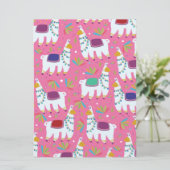 Invitation Motif de lama mignon (Debout devant)