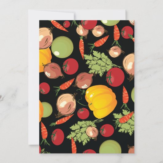 Invitation Motif de légumes (Devant)
