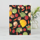 Invitation Motif de légumes (Debout devant)